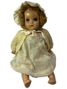 Vintage 1939 Horsman 22" Baby Precious Composition Doll Mohair Wig Mama Type